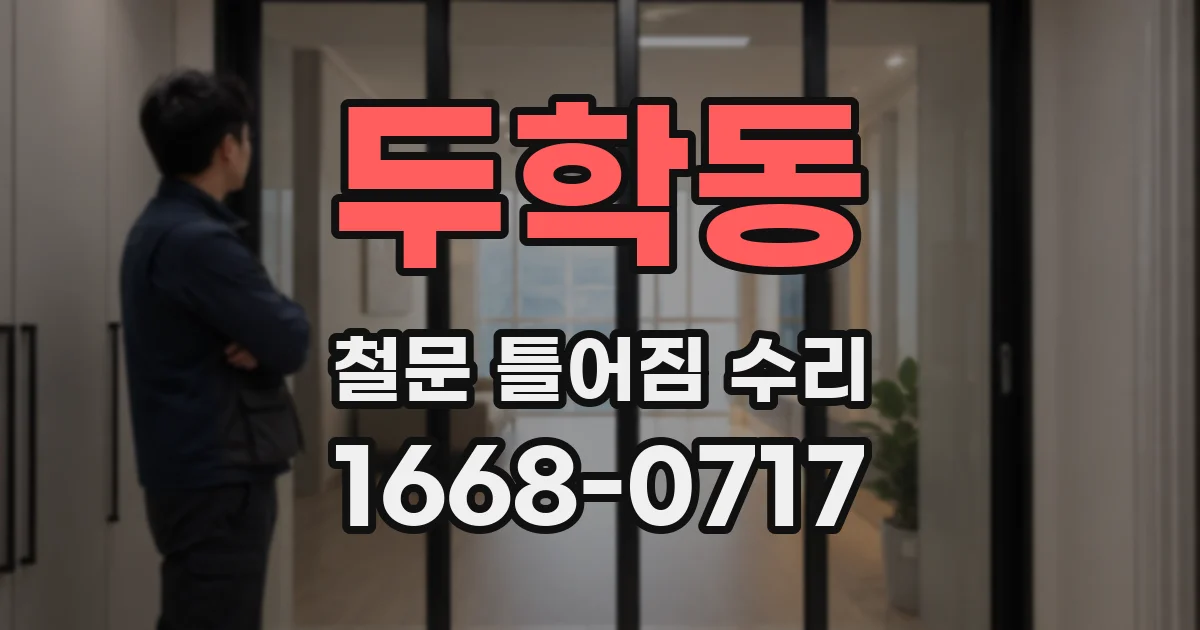 두학동 철문 틀어짐 수리