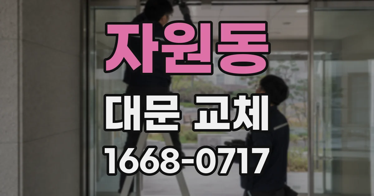 자원동 대문 교체