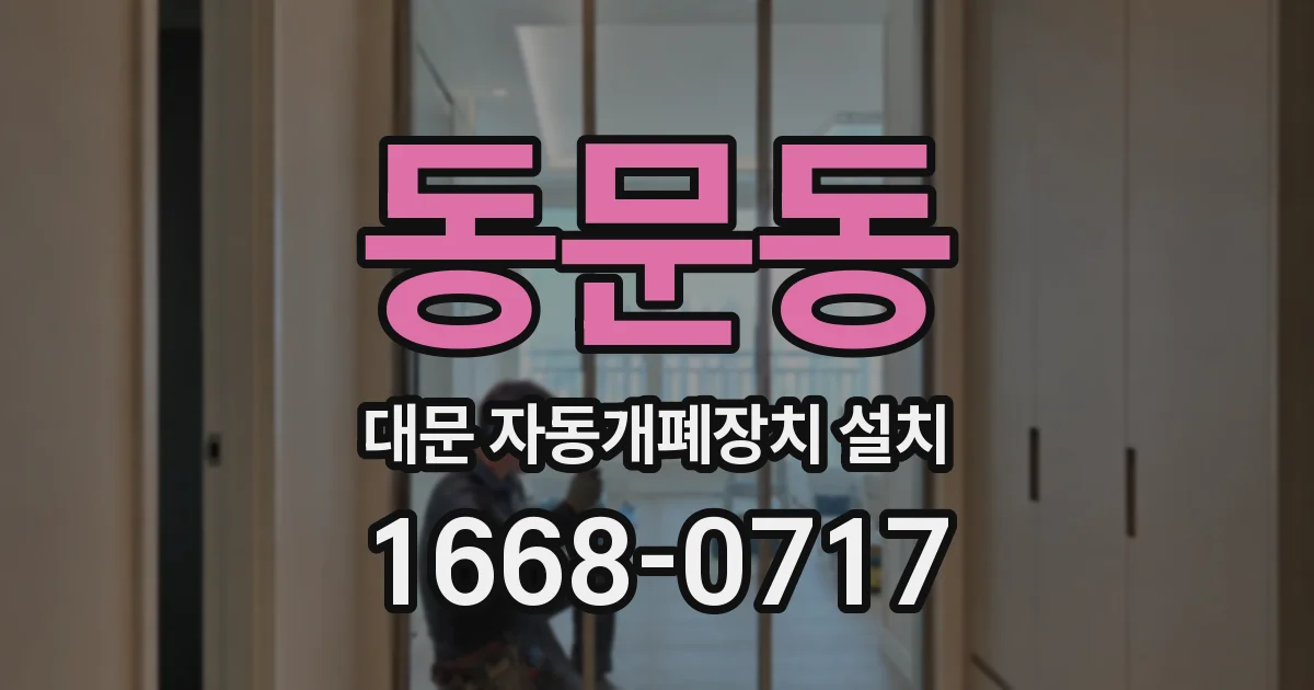 동문동 대문 자동개폐장치 설치