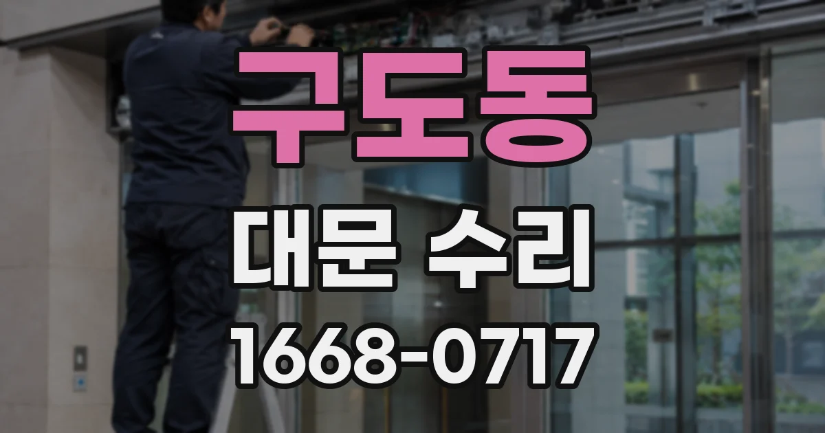 구도동 대문 수리