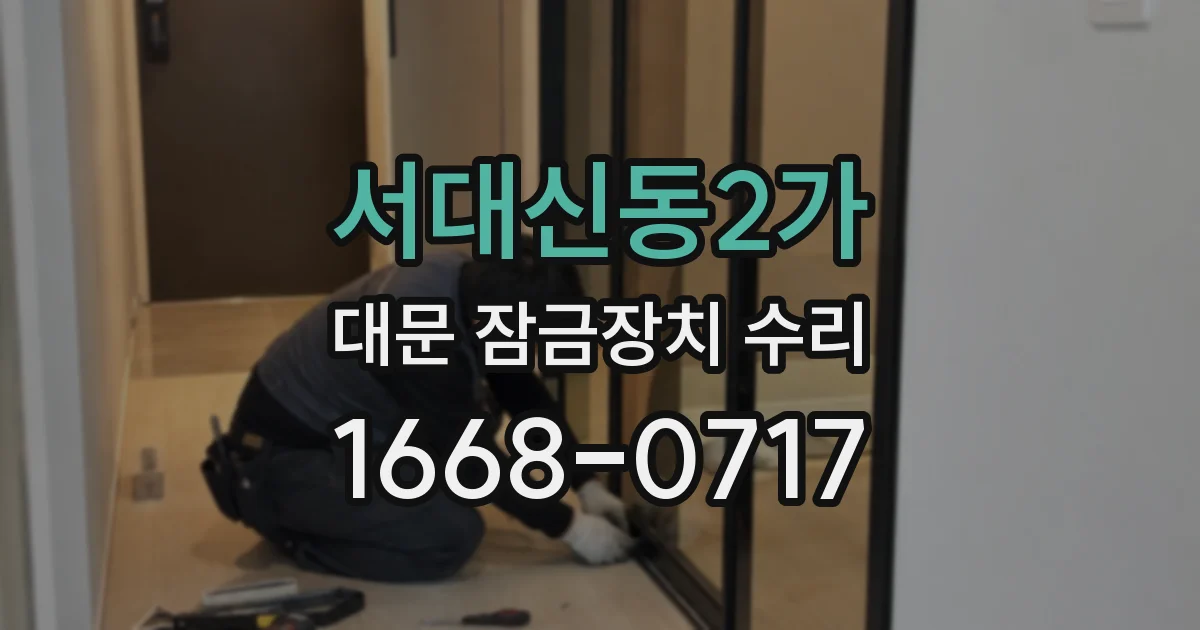 서대신동2가 대문 잠금장치 수리