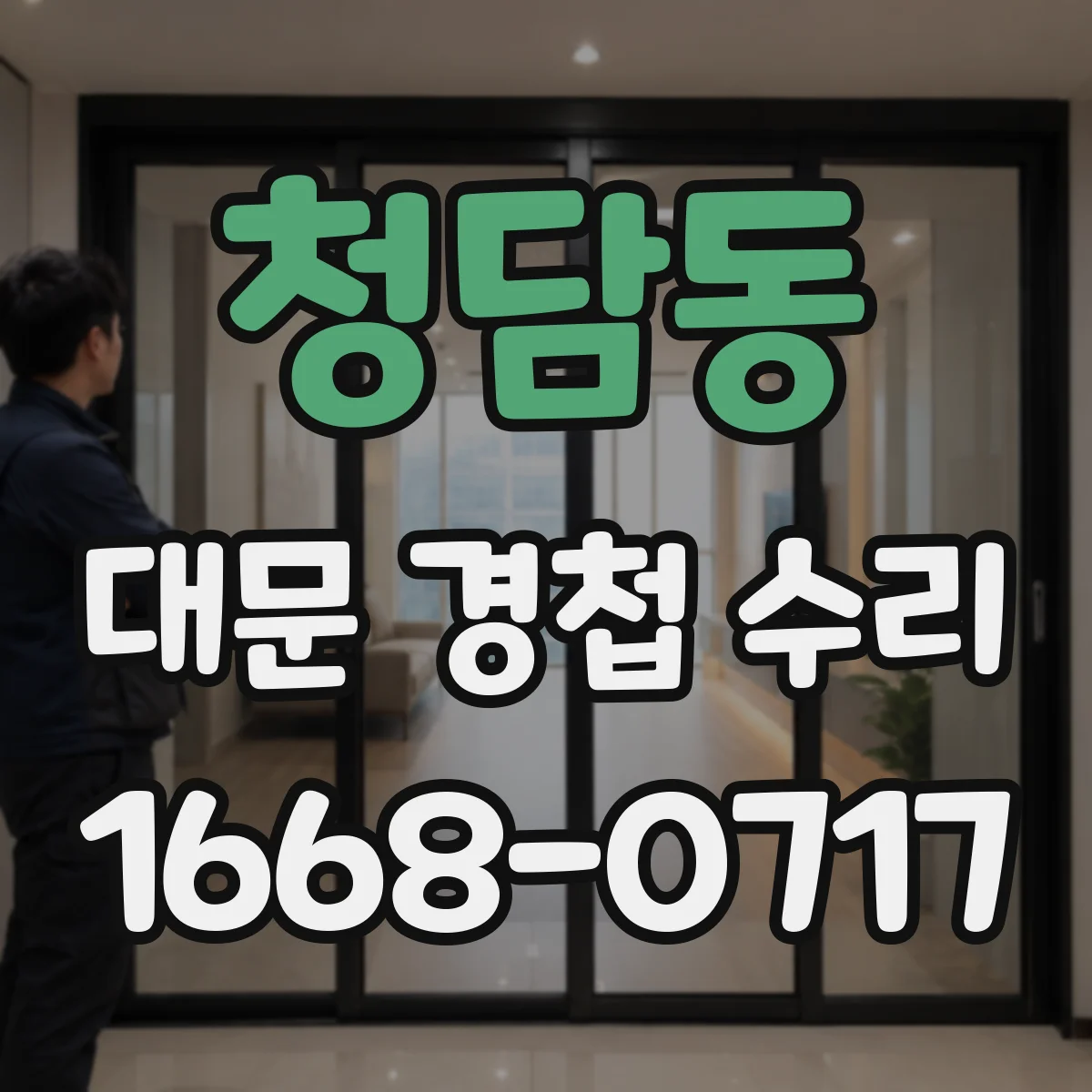 청담동 대문 경첩 수리