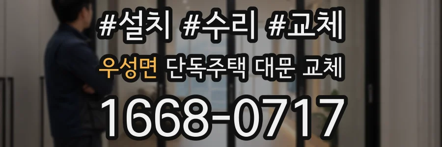 우성면 단독주택 대문 교체