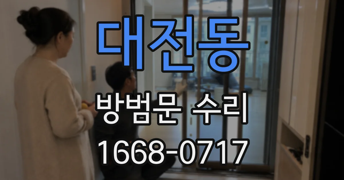 대전동 방범문 수리