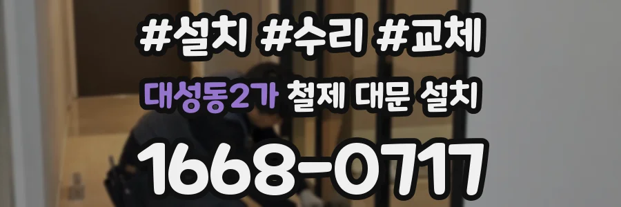 대성동2가 철제 대문 설치