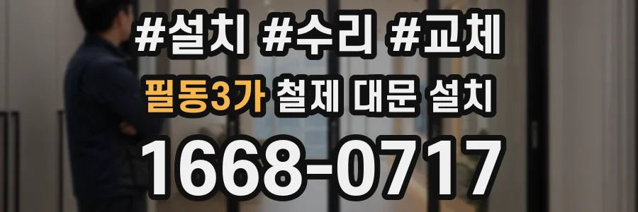 필동3가 철제 대문 설치