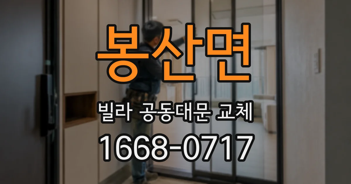 봉산면 빌라 공동대문 교체