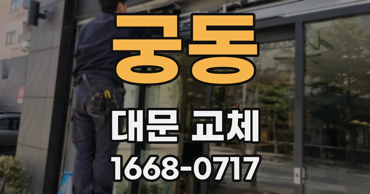 궁동 대문 교체
