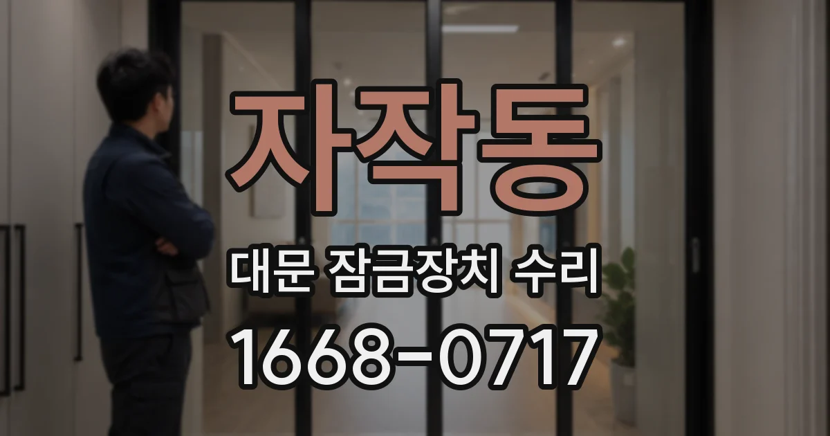 자작동 대문 잠금장치 수리