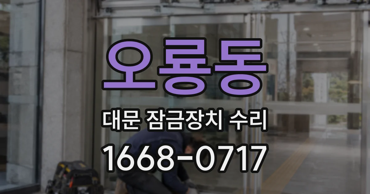 오룡동 대문 잠금장치 수리