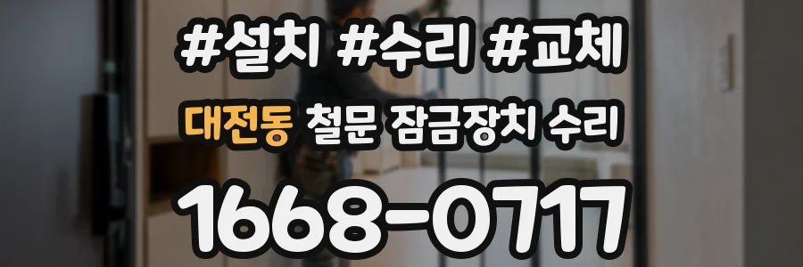 대전동 철문 잠금장치 수리