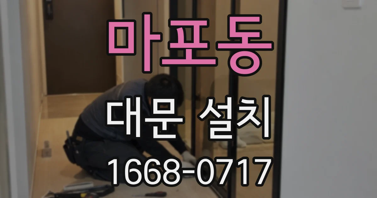 마포동 대문 설치