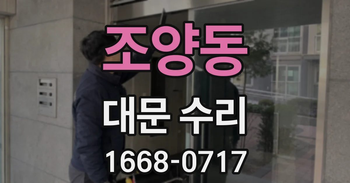 조양동 대문 수리