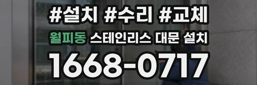월피동 스테인리스 대문 설치