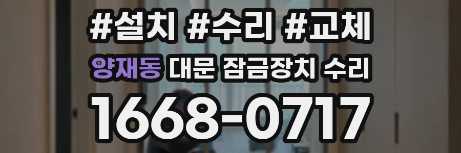 양재동 대문 잠금장치 수리