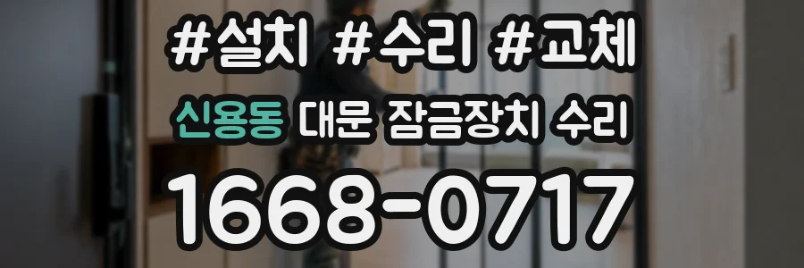 신용동 대문 잠금장치 수리