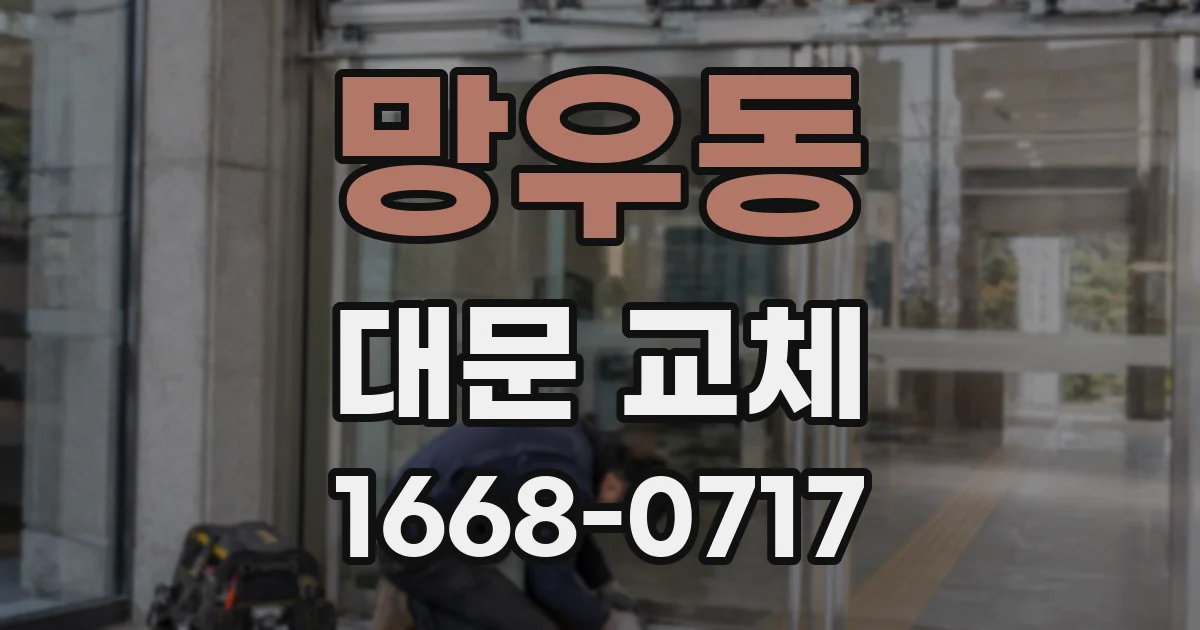 망우동 대문 교체
