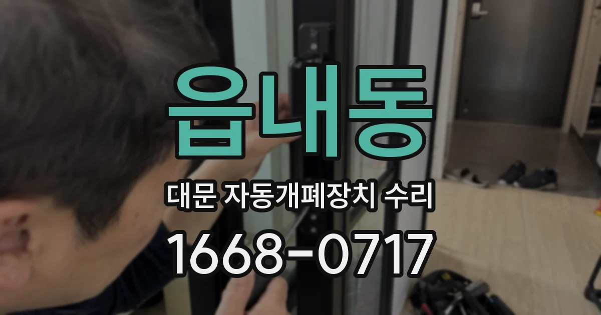읍내동 대문 자동개폐장치 수리