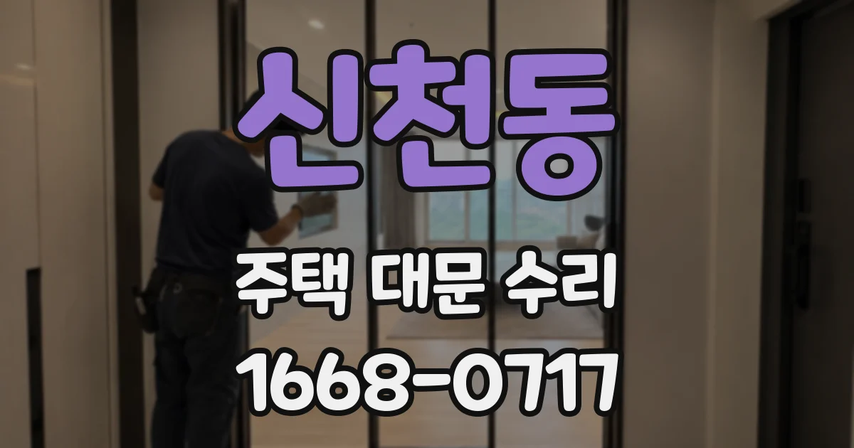 신천동 주택 대문 수리