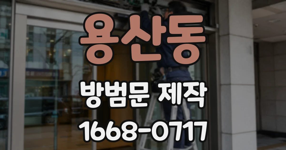 용산동 방범문 제작