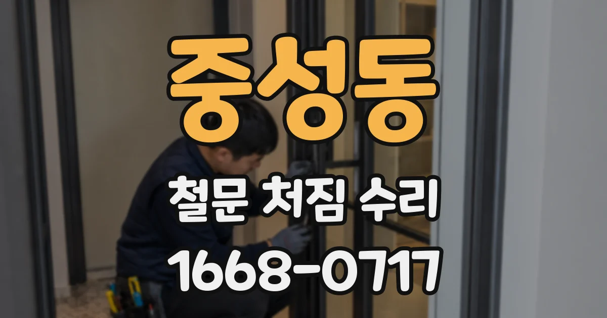 중성동 철문 처짐 수리