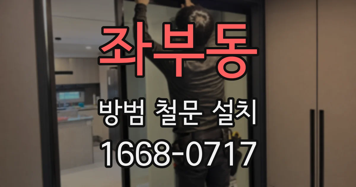 좌부동 방범 철문 설치
