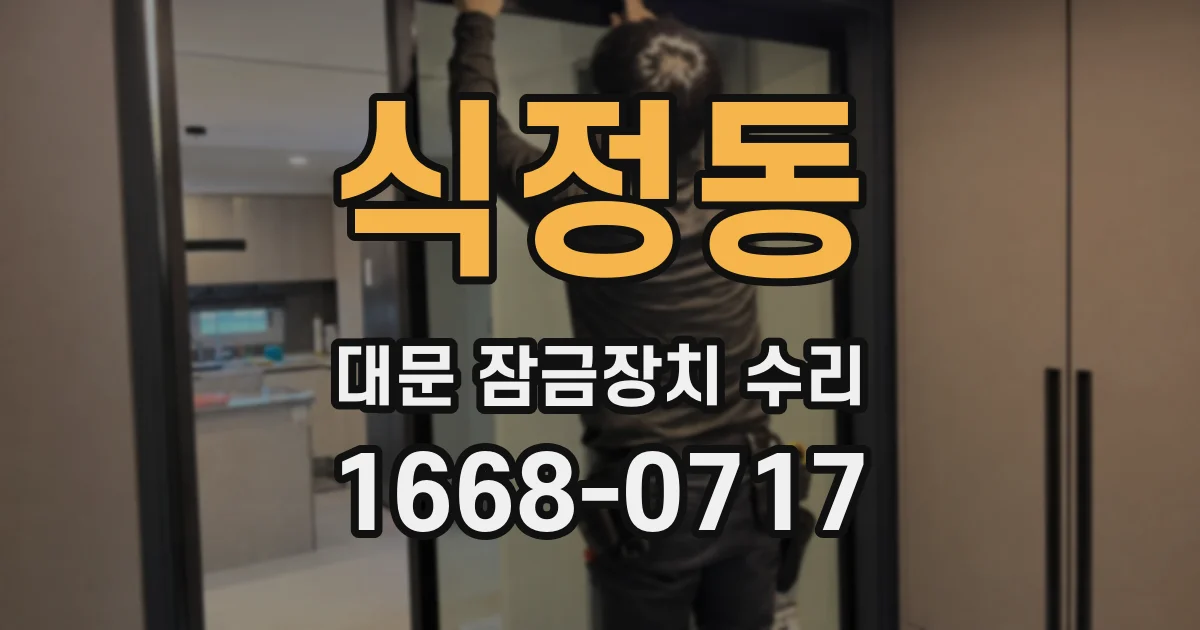 식정동 대문 잠금장치 수리