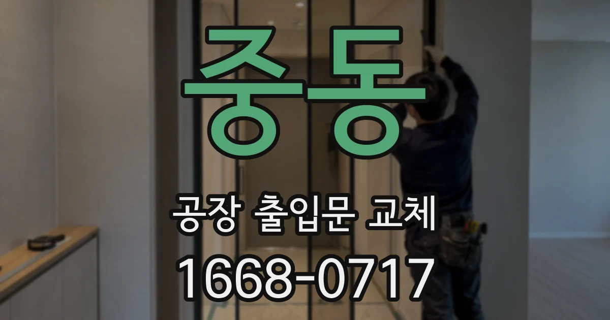 중동 공장 출입문 교체