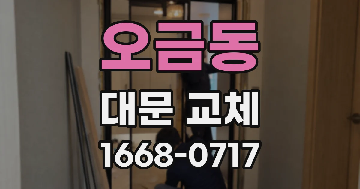 오금동 대문 교체
