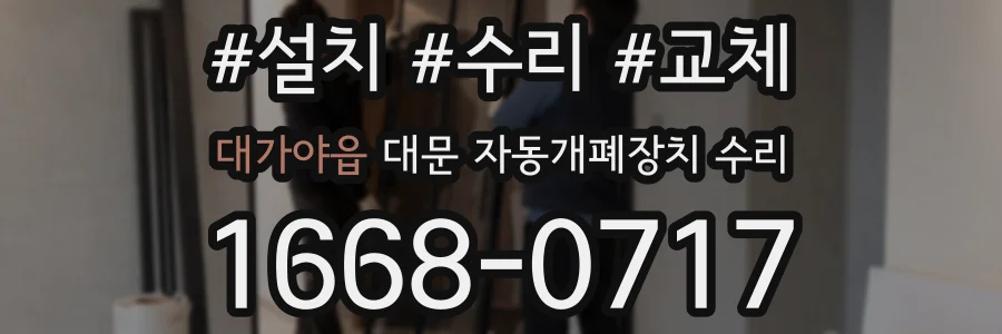 대가야읍 대문 자동개폐장치 수리