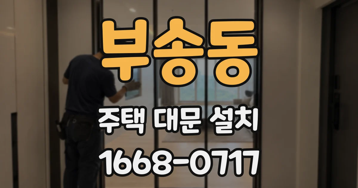 부송동 주택 대문 설치
