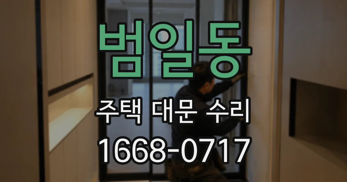 범일동 주택 대문 수리