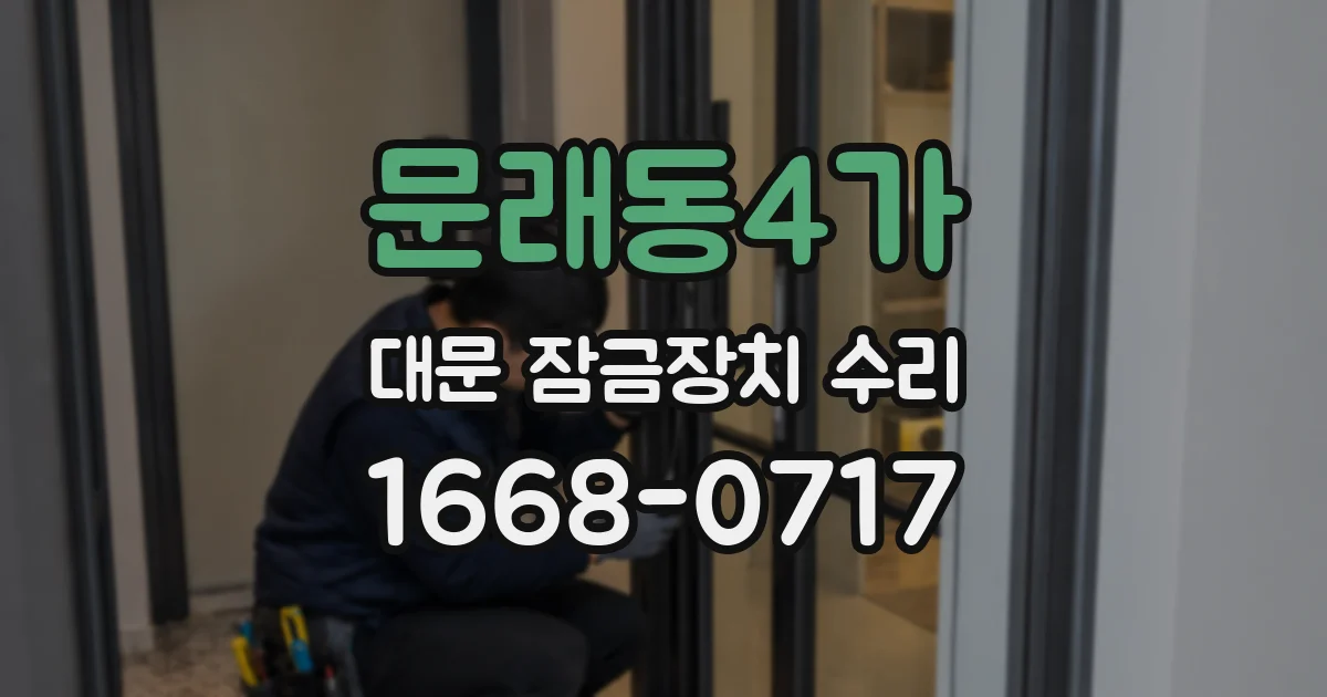 문래동4가 대문 잠금장치 수리