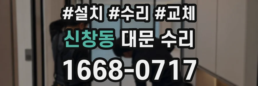 신창동 대문 수리