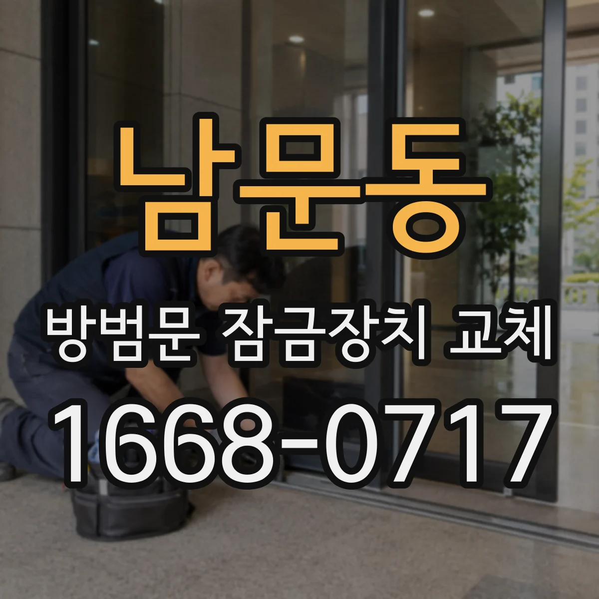 남문동 방범문 잠금장치 교체