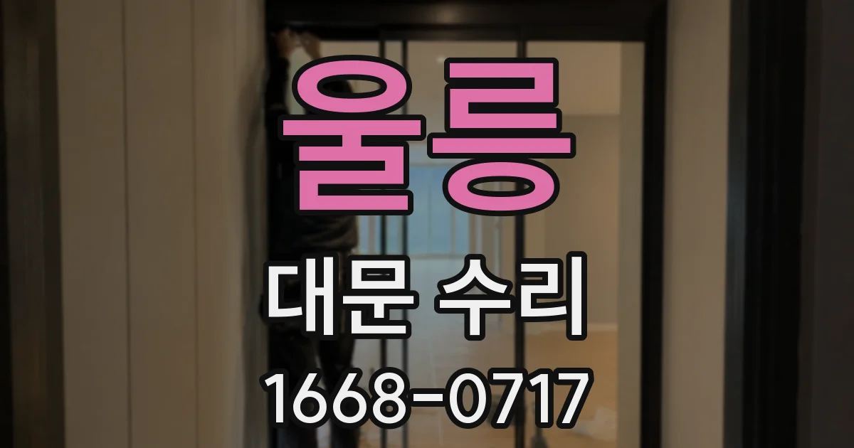 울릉 대문 수리