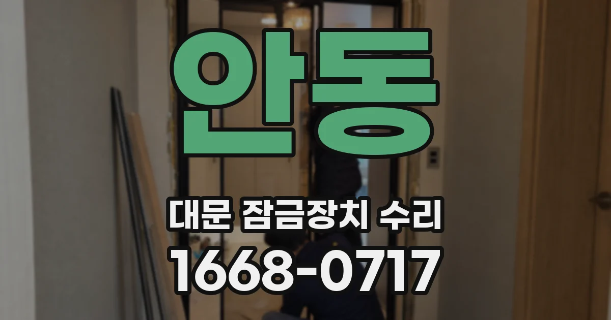 안동 대문 잠금장치 수리