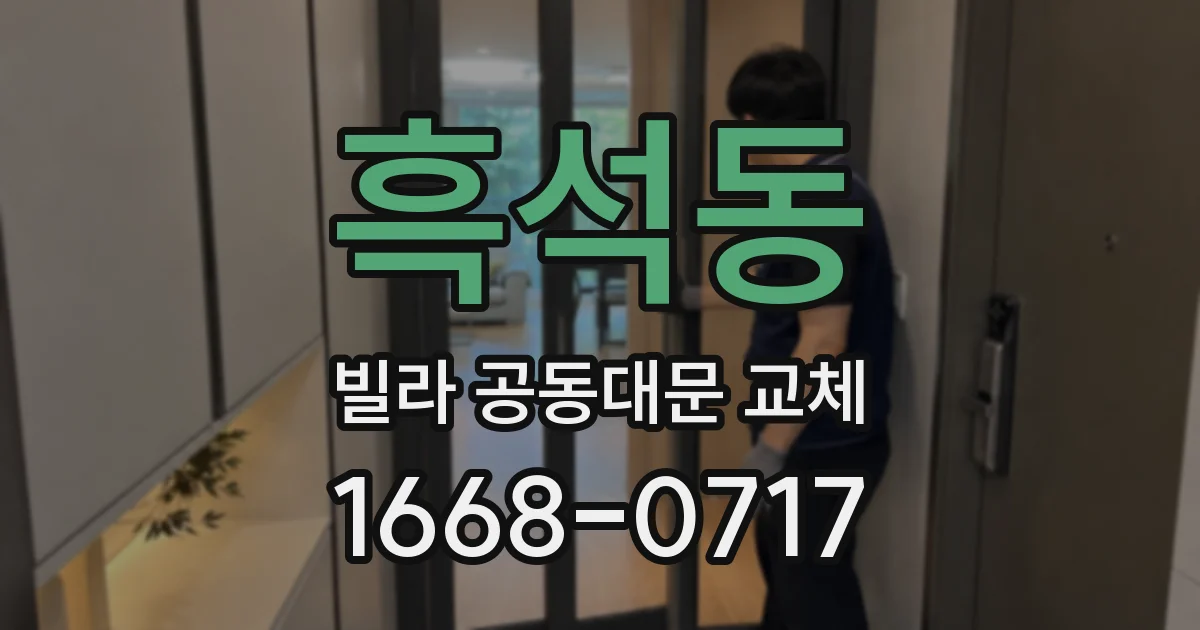 흑석동 빌라 공동대문 교체