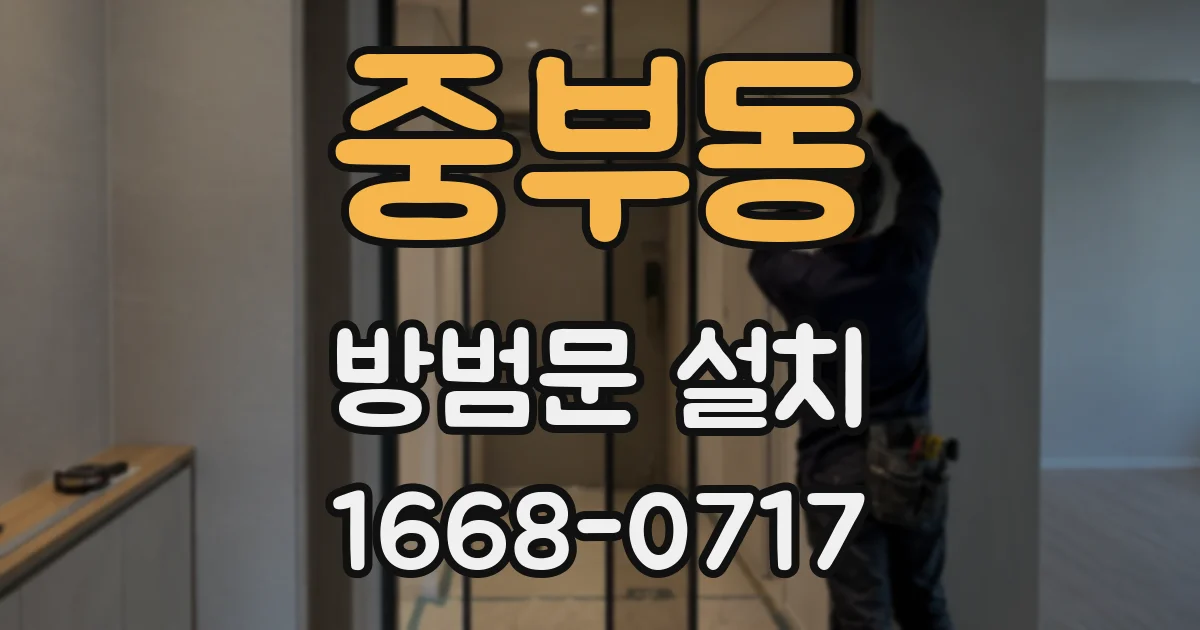 중부동 방범문 설치