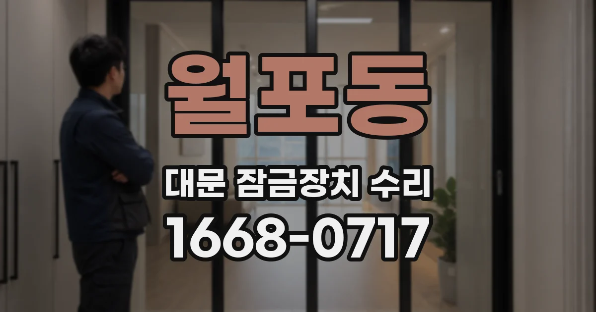 월포동 대문 잠금장치 수리