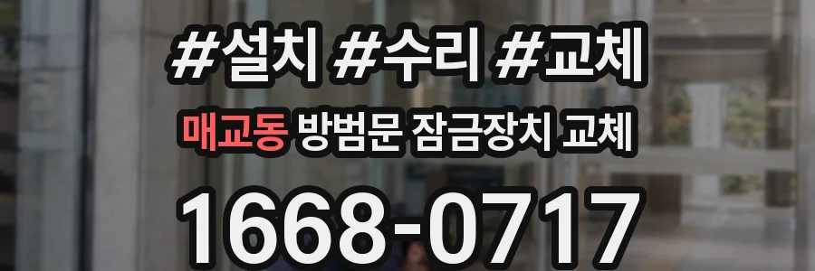 매교동 방범문 잠금장치 교체
