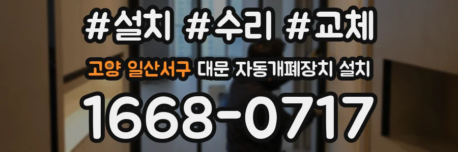 고양 일산서구 대문 자동개폐장치 설치