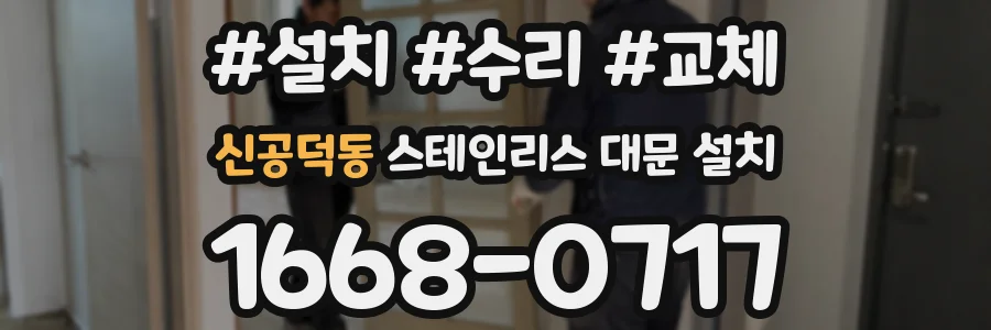 신공덕동 스테인리스 대문 설치