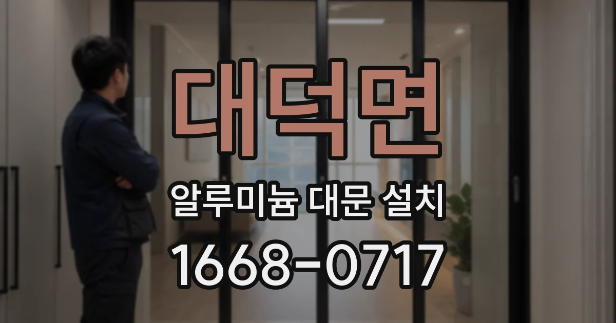 대덕면 알루미늄 대문 설치