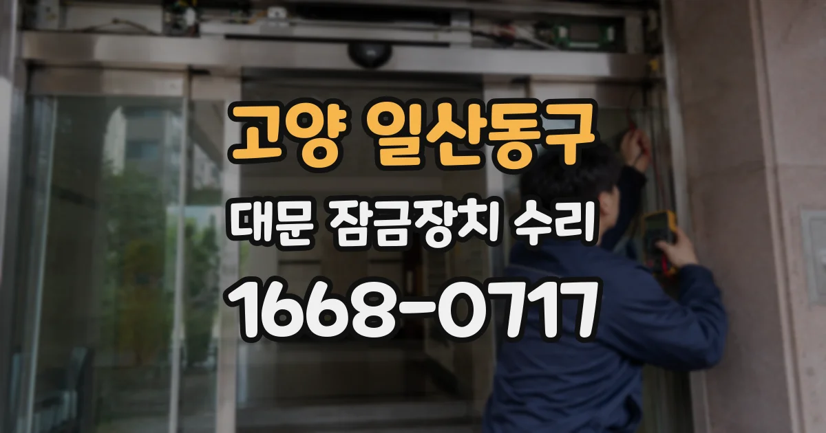 고양 일산동구 대문 잠금장치 수리