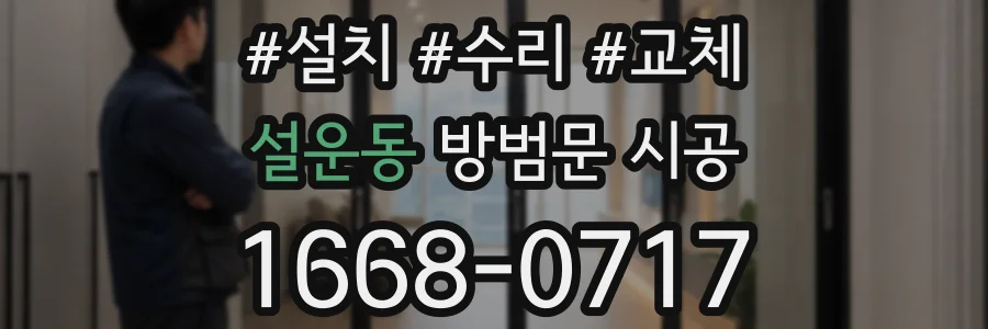 설운동 방범문 시공