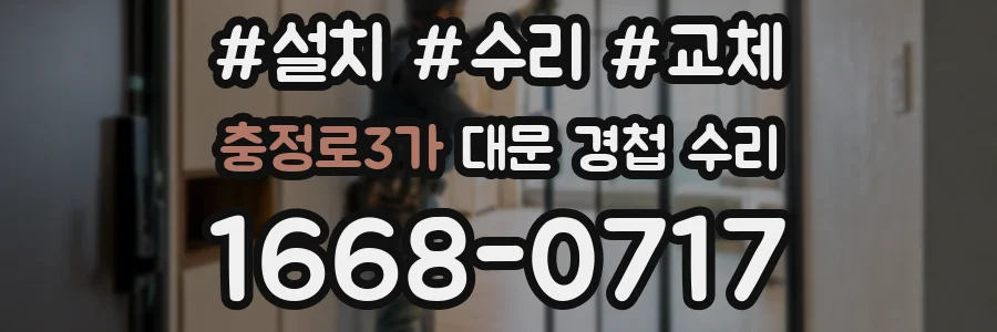충정로3가 대문 경첩 수리