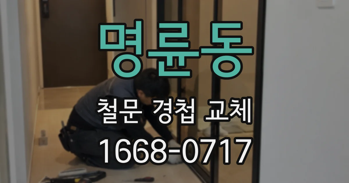 명륜동 철문 경첩 교체