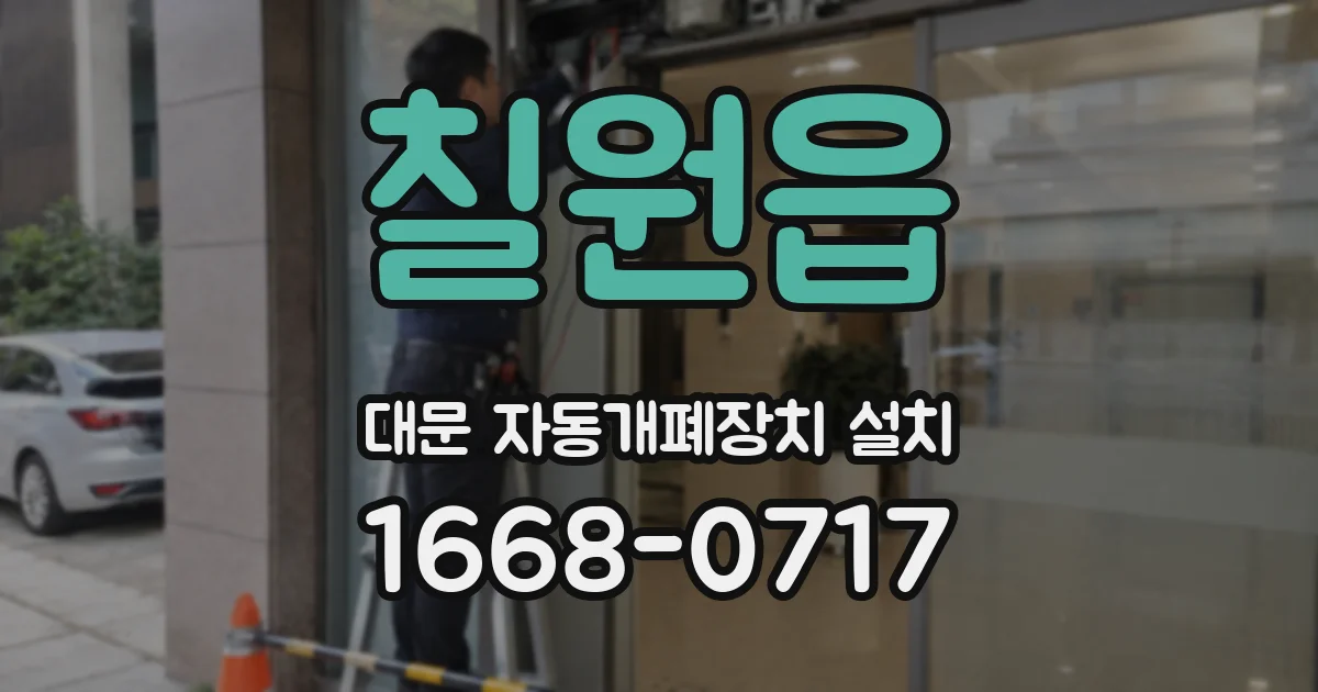 칠원읍 대문 자동개폐장치 설치