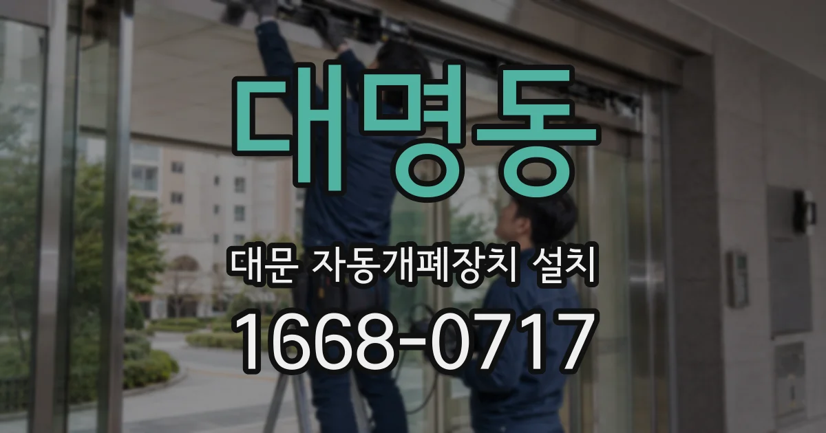 대명동 대문 자동개폐장치 설치